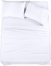 Utopia Bedding Queen Bed Sheets Set - 4 Piece Bedding - Brushed Microfiber - Shrinkage and Fade Resistant - Easy Care (Queen, White)